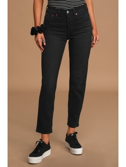Wedgie Icon Fit Black High-Rise Cropped Jeans