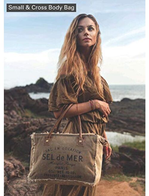 Myra Bags Sel De Mer Upcycled Canvas Hand Bag S-1046
