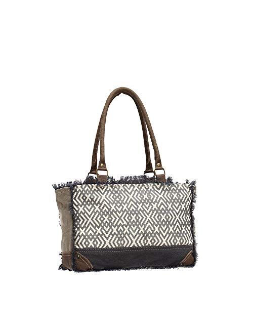 Myra Bag Sapphire Upcycled Canvas Handbag S-1322