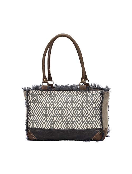 Myra Bag Sapphire Upcycled Canvas Handbag S-1322