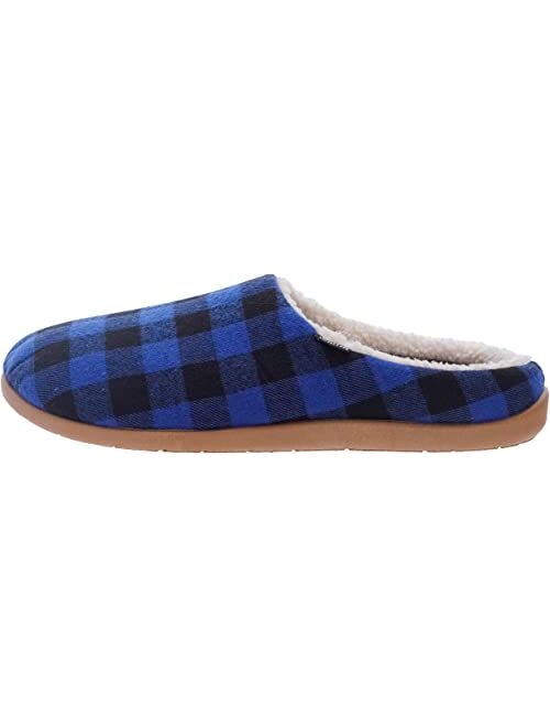 WHITIN Men’s Arch Support House Slippers | Warm Fuzzy Lining | Indoor Outdoor Sole