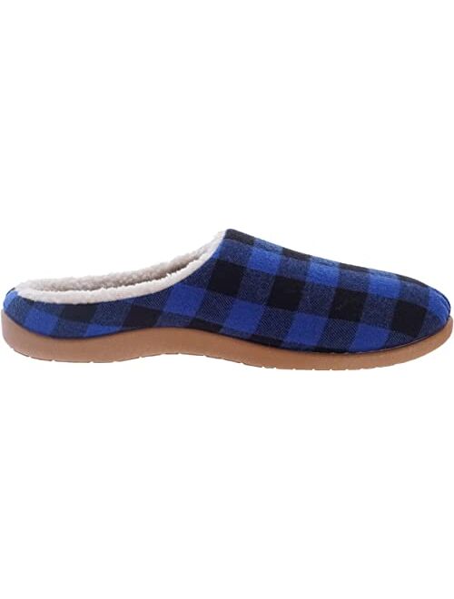 WHITIN Men’s Arch Support House Slippers | Warm Fuzzy Lining | Indoor Outdoor Sole