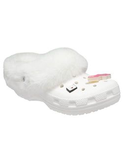 Unisex-Adult Classic Mammoth Fur And Charm Clog | Fuzzy Slippers