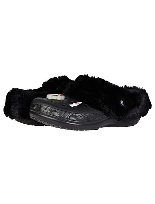 Crocs Unisex-Adult Classic Mammoth Fur And Charm Clog | Fuzzy Slippers