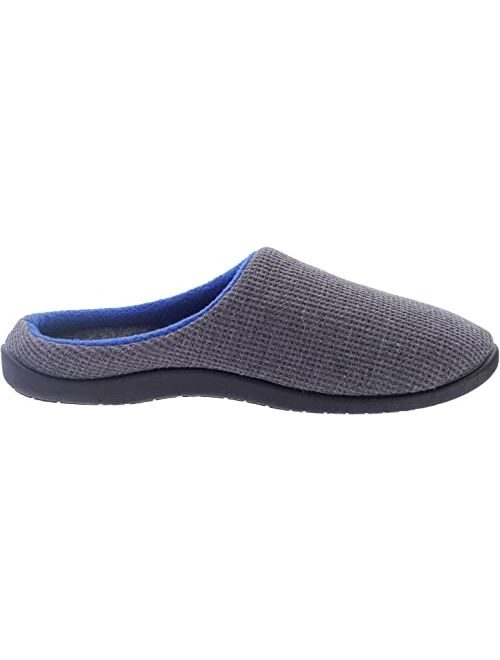 WHITIN Men's Knit Slippers with Arch Support Warm Slip On Bedroom House Shoes