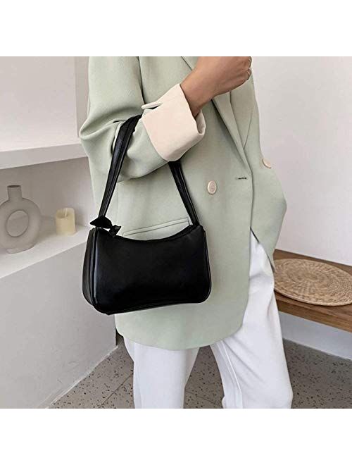 FDSF Female Baodan Shoulder Bag Simple Wild Net Red Armpit Bag Bowknot Handbag PU Leather Bag Lady Handbag White