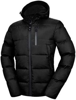 Men's Down Jacket With Hood 90% Down Coat Puffer Jacket Hooded
