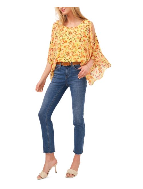 Vince Camuto Blooming Dye Cold-Shoulder Top