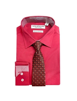 Men's Valentine Nick Graham Everywhere Modern-Fit Stretch Dress Shirt & Tie Set
