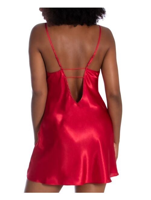Linea Donatella Dreamer Lace-Trim Satin Valentine Chemise Nightgown