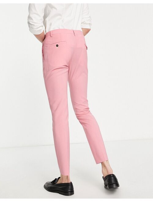 Twisted Valentine Tailor skinny fit suit pants in rose pink