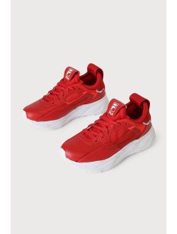 Amore Valentine Red Leather Sneakers