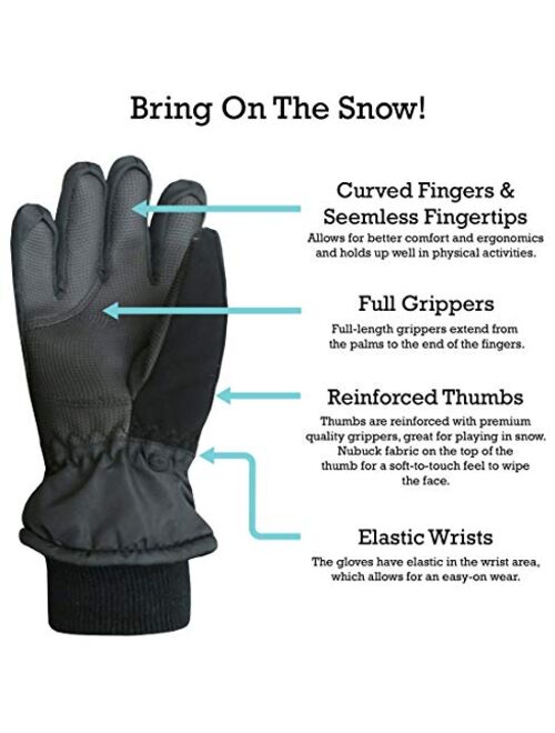 N'Ice Caps Kids Thinsulate Waterproof Warm Winter Snow Ski Gloves
