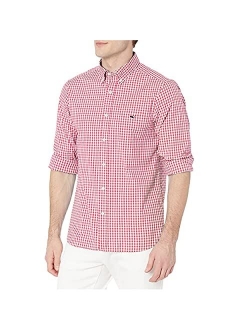 Valentine Men's Classic Fit Gingham Shirt in Stretch Cotton