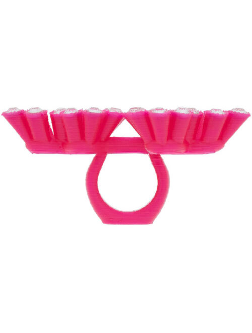 Roussey SSENSE Exclusive Pink 3D-Printed Luv Ring