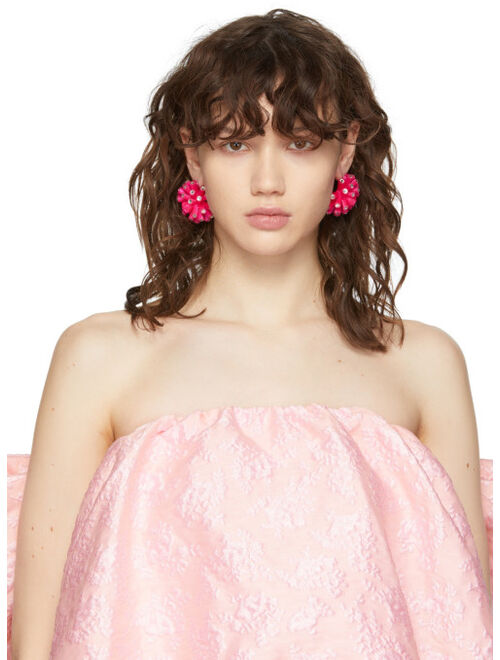 Roussey SSENSE Exclusive Pink 3D-Printed Date Earrings