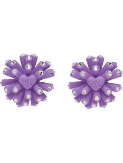 Roussey SSENSE Exclusive Purple 3D-Printed Date Earrings