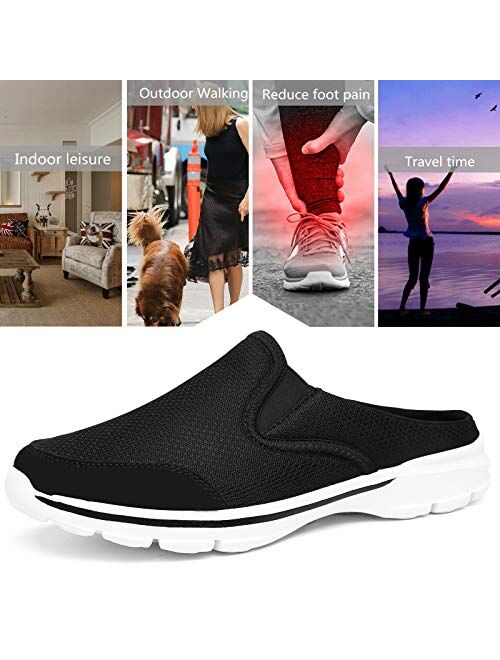 Inminpin Unisex Slippers Casual Clog House Shoes Comfort Slip-On Walking Mules With Arch Support