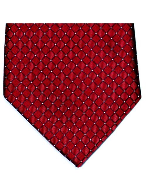 Retreez Check Textured Woven Microfiber Men's Tie