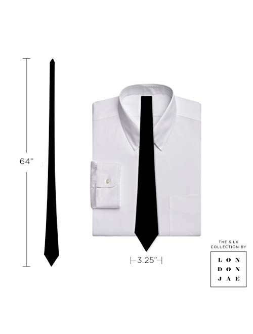 David's Bridal London Jae Apparel 100% Silk Extra Long Big & Tall Necktie for Men Groomsmen Wedding Mens Tuxedo