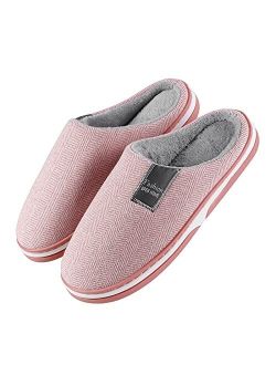 Manooby Men Women House Slippers With Arch Support, Cozy Memory Foam Slippers, Anti-Skid Indoor&Outdoor Home Shoes