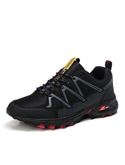 Men's Trail Running Shoes Anti-Skid Hiking Shoes Breathable Road Running Footwear Walking Athletic Sneakers