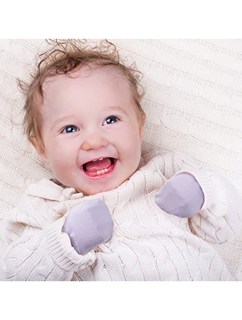 Geyoga 6 Pairs Newborn Baby Mittens Infant Toddler Gloves No Scratch Mittens Cotton Gloves for 0-6 Months Baby Boys Girls