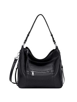 Hobo Purses and Handbags for Women Genuine Leather Shoulder Bag Crossbody Purse