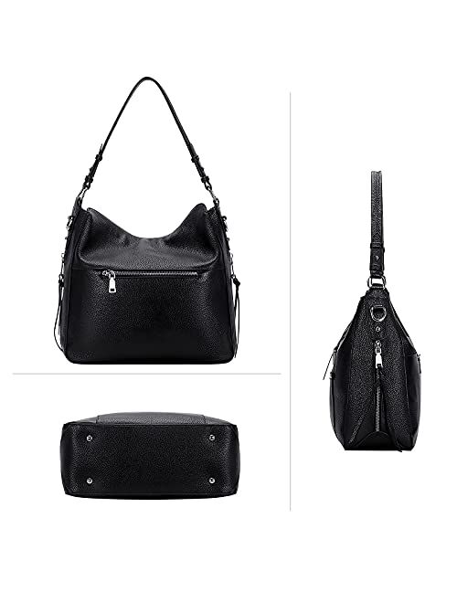 OVER EARTH Hobo Purses and Handbags for Women Genuine Leather Shoulder Bag Crossbody Purse