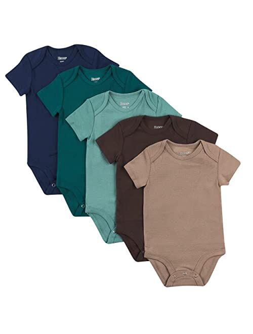 Hanes Ultimate Baby Flexy 5 Pack Short Sleeve Bodysuits
