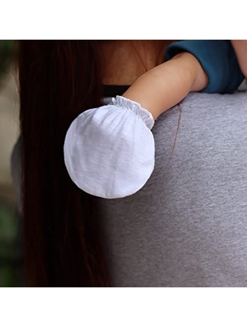 RATIVE Newborn Baby Cotton Gloves No Scratch Mittens For 0-6 Months Boys Girls