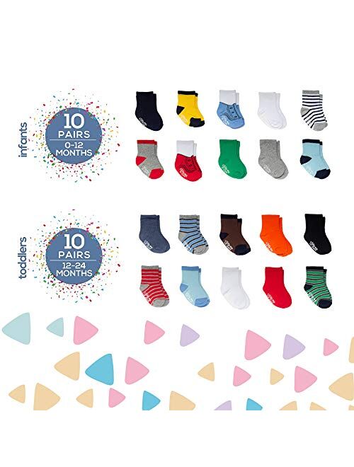 Little Me baby boys & Socks, Pairs, 0-12/12-24 Little Me 20 Pack Newborn Infant Toddler Socks 0 12 24 Months Assorted Size Pack, Multi, 6-24 Months US