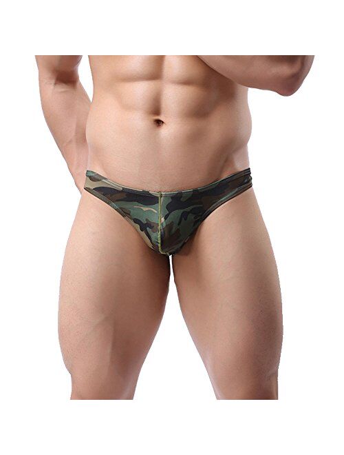 MuscleMate Superhot Men's Thong Camouflage G-String Comfort Wild Men's Thong Undie