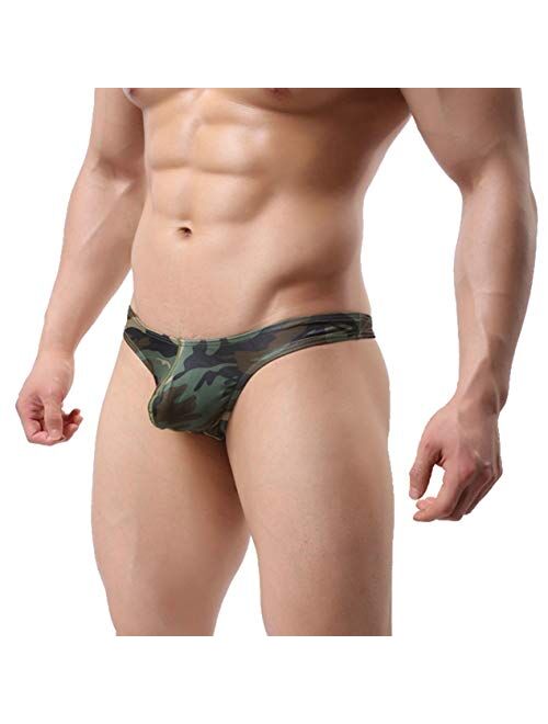 MuscleMate Hot Men's Camoufalge Thong Underwear,Men's Camouflage Thong G-String Underpants