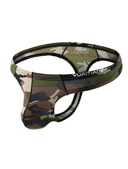 3 Pack MuscleMate Camouflage Thong Underwear, 3 Pack Men's Thong Camouflage G-String Underpants 3 Pack.