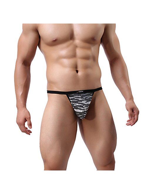 MuscleMate Premium Hot Men's G-String Leopard Print Thong Comfort Hot Low Raise Underwear