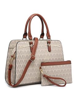 MKP Women Satchel Handbags Shoulder Purses Totes Top Handle Work Bags with Matching Wristlet Wallet