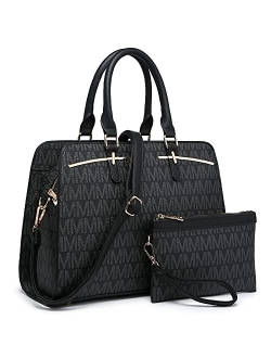 MKP Women Satchel Handbags Shoulder Purses Totes Top Handle Work Bags with Matching Wristlet Wallet