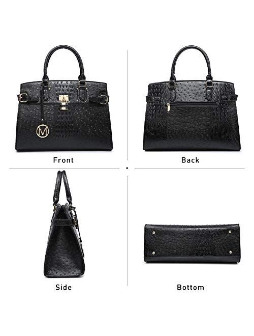 Mkp Collection MKP Women Fashion Satchel Handbags and Purses Ladies Top Handle Tote Work Shoulder Bags with Matching Wristlet Wallet