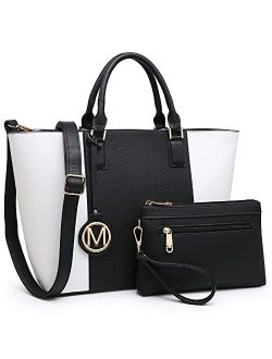MKP Women Large Tote Bags Top Handle Satchel Handbags Purses Shoulder Bag Work Bags Set 2pcs