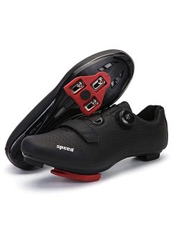 KESCOO Womens Men's Cycling Shoes, Compatible with Delta Cleats SPD Mountain Road Bike Shoes Indoor Outdoor