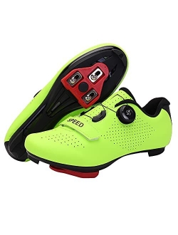 KESCOO Womens Men's Cycling Shoes, Compatible with Delta Cleats SPD Mountain Road Bike Shoes Indoor Outdoor