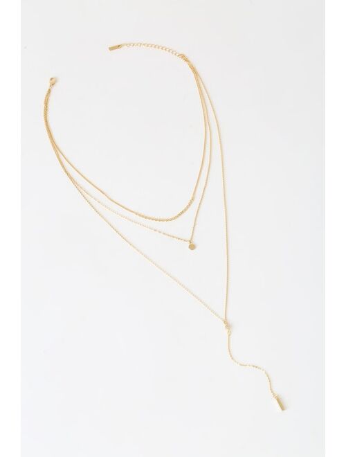 Lulus Coretta Layered Gold Necklace