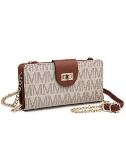 MKP Women Fashion Small Crossbody Shoulder Bag Cell Phone Purse Wallet Holder Clutch with Credit Card Slots and Chain Strap