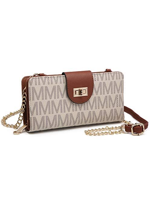 Mkp Collection MKP Women Fashion Small Crossbody Shoulder Bag Cell Phone Purse Wallet Holder Clutch with Credit Card Slots and Chain Strap