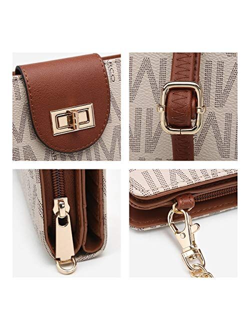 Mkp Collection MKP Women Fashion Small Crossbody Shoulder Bag Cell Phone Purse Wallet Holder Clutch with Credit Card Slots and Chain Strap