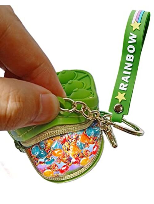 Temay Pop Purse Bag Avocado Simple Dimple Fidget Toys it Pocketbook with Hand Wrist Lanyard Key Chain for Girl Women