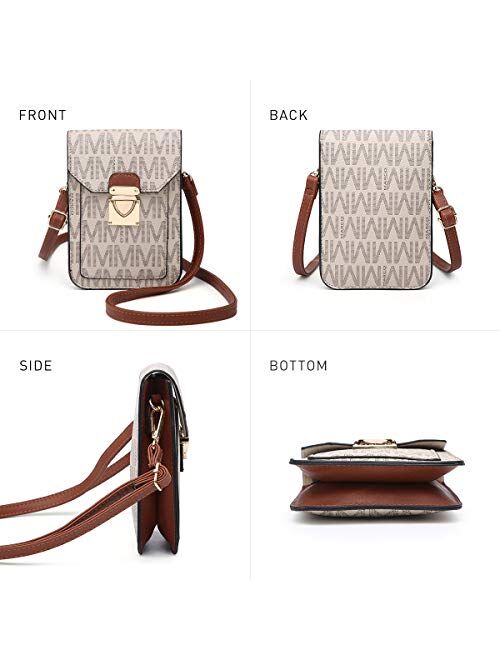 Mkp Collection MKP Women Fashion Signature Lightweight Cute Small Crossbody Bags Cell Phone Purse Wallet Shoulder Bag With Snap Closure