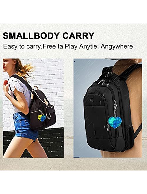 Leencum 5Pcs Mini Simple Fidget Toy Stress Relief Hand Toys Keychain Toy Bubble Wrap Pop Anxiety Stress Reliever Office Desk Toy