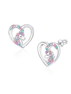 Tarsus Hypoallergenic Unicorn Earrings for Girls Women, Lovely Unicorn Jewelry for Daughter Granddaughter Birthday Gifts